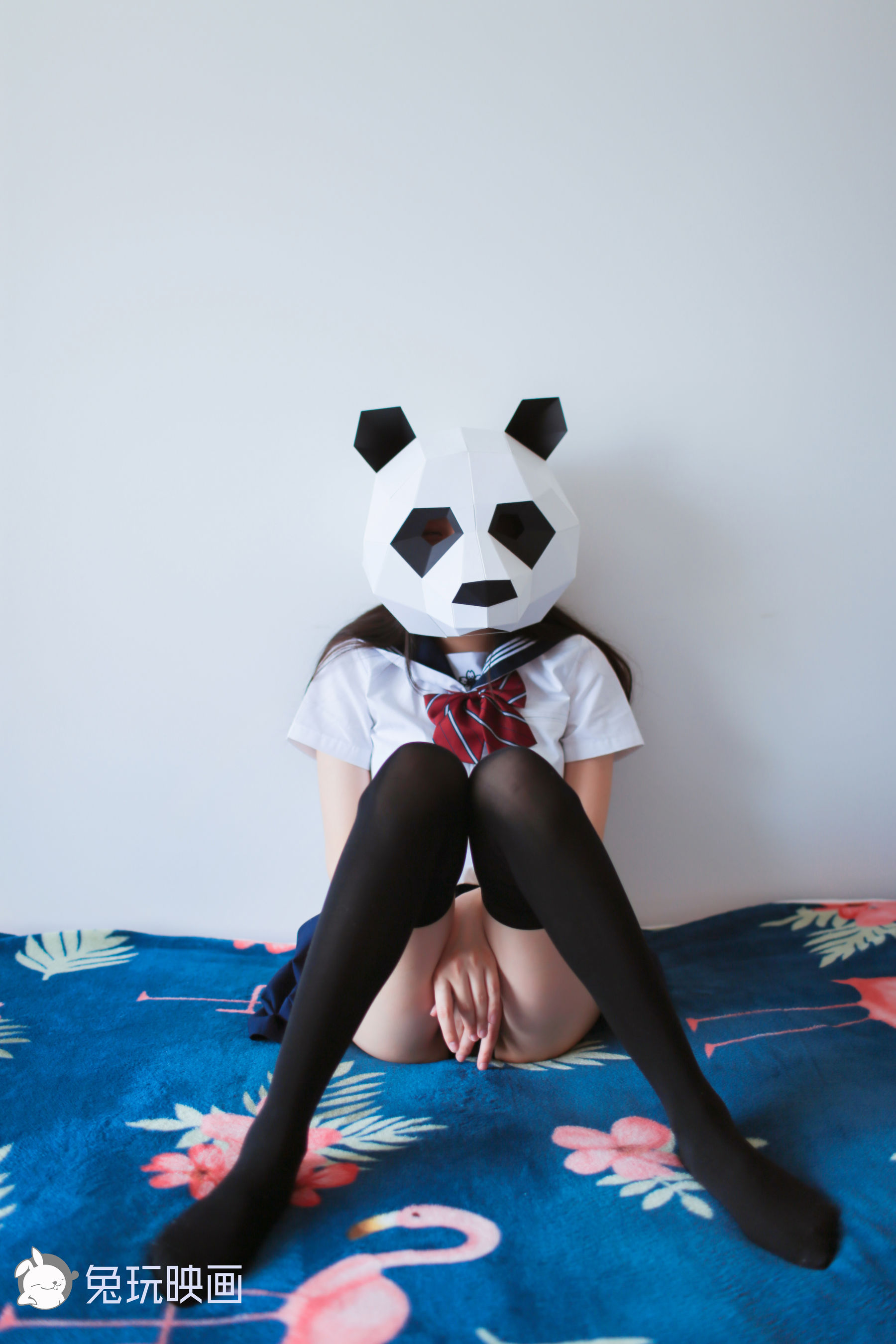 [兔玩映画] - 熊猫黑丝少女1