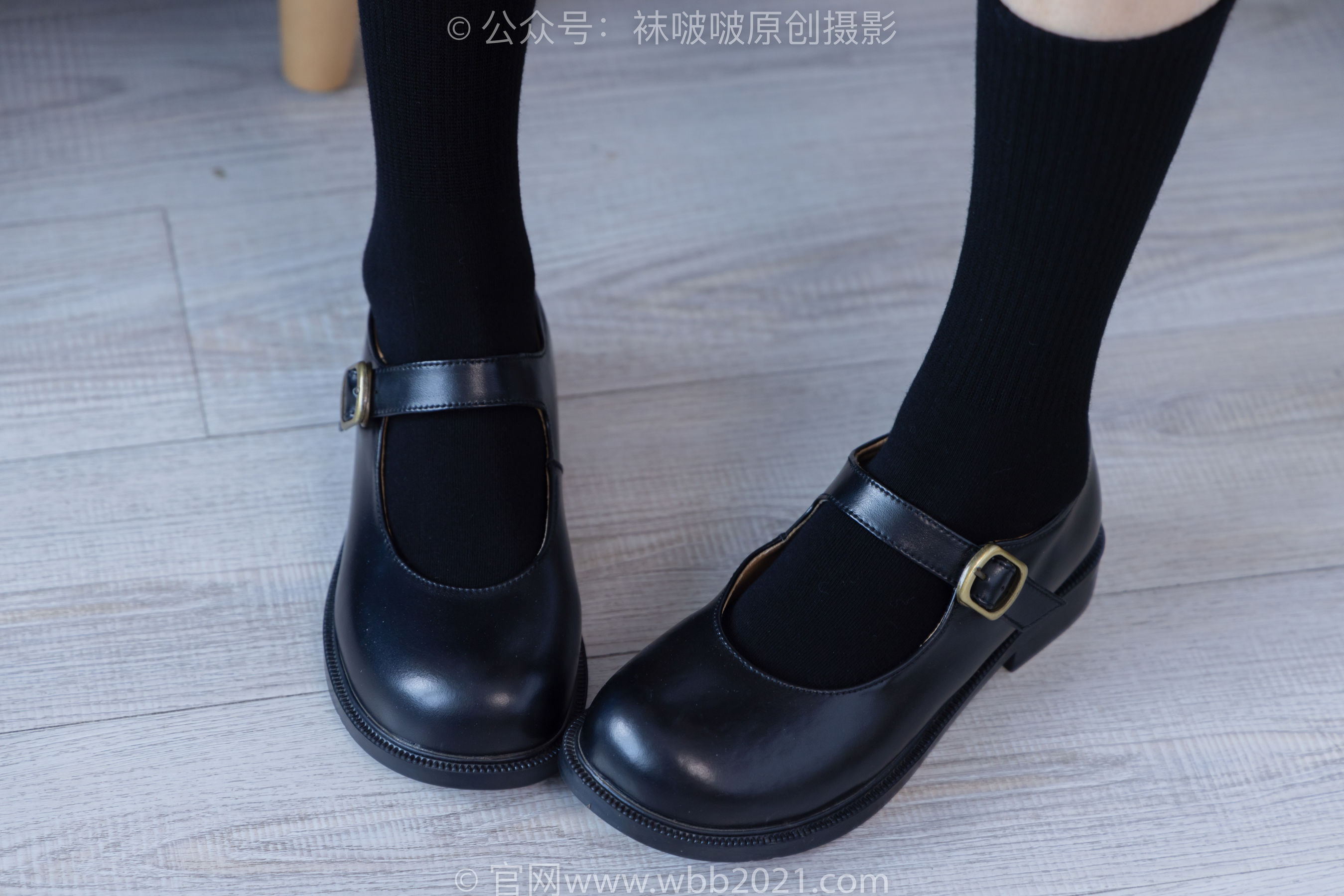 BoBoSocks袜啵啵 No.268 芝士 -黑皮鞋、绑带黑棉袜、学院制服1
